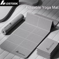 4mm Thick TPE Foldable Yoga Mat 183*61cm Easy Storage for Travel Yoga Pilates Home Exercise Floor Mat ﻿